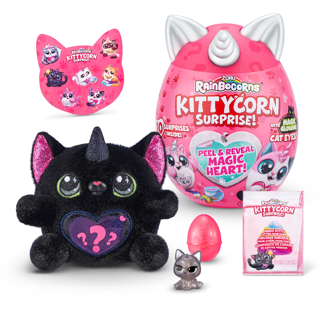 Игрушка ZURU Rainbocorns Kittycorn Surprise яйцо зуру котенок киттикорн серый 19 см / зуру