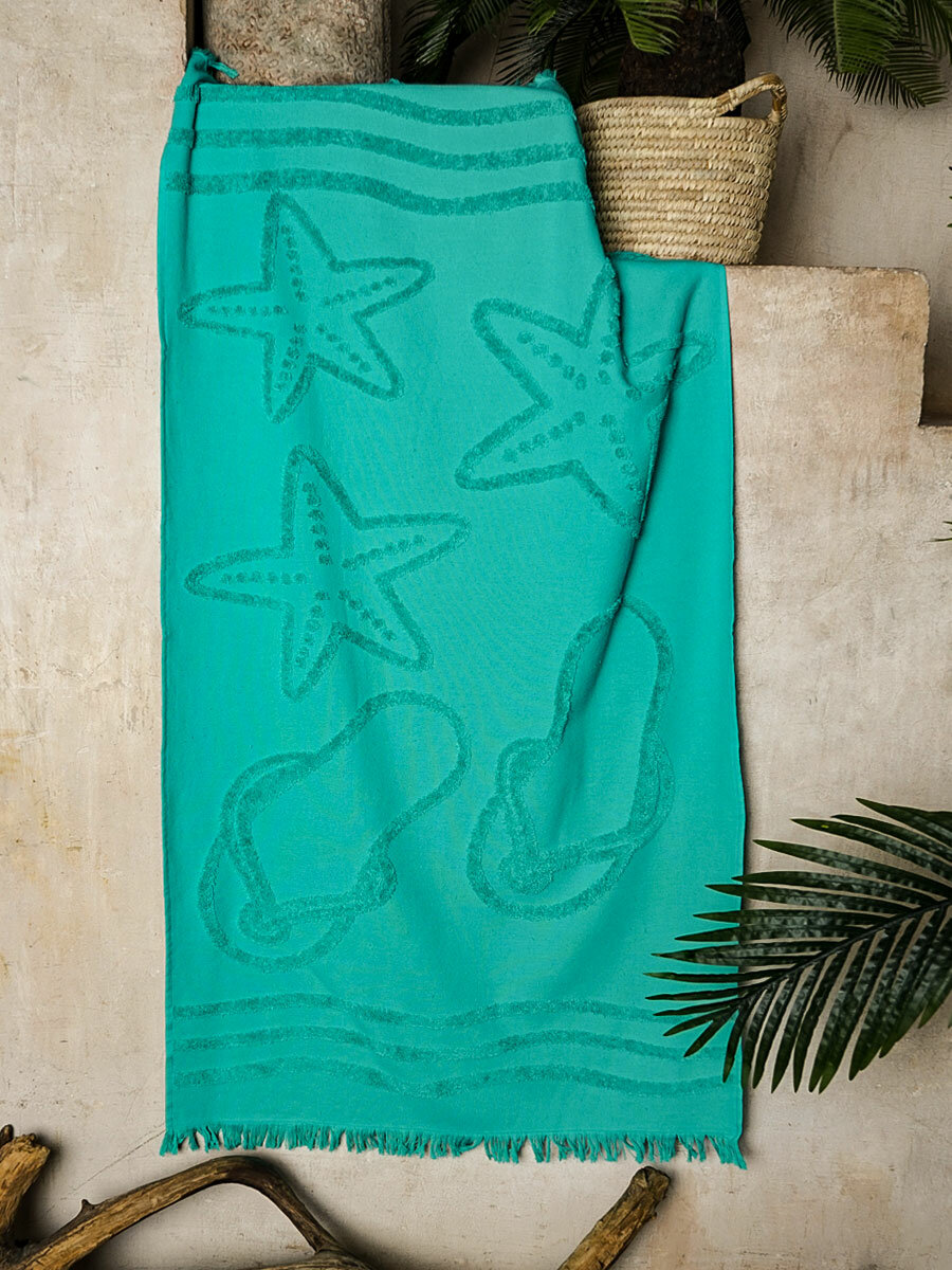 Полотенце пляжное Safia Sea Star 70х140 см, бирюзовый