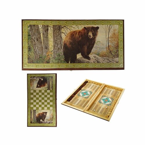 Мастер Бамбук SA-KL-M Нарды в деревянной коробке косолапый мастер бамбук 2739₽