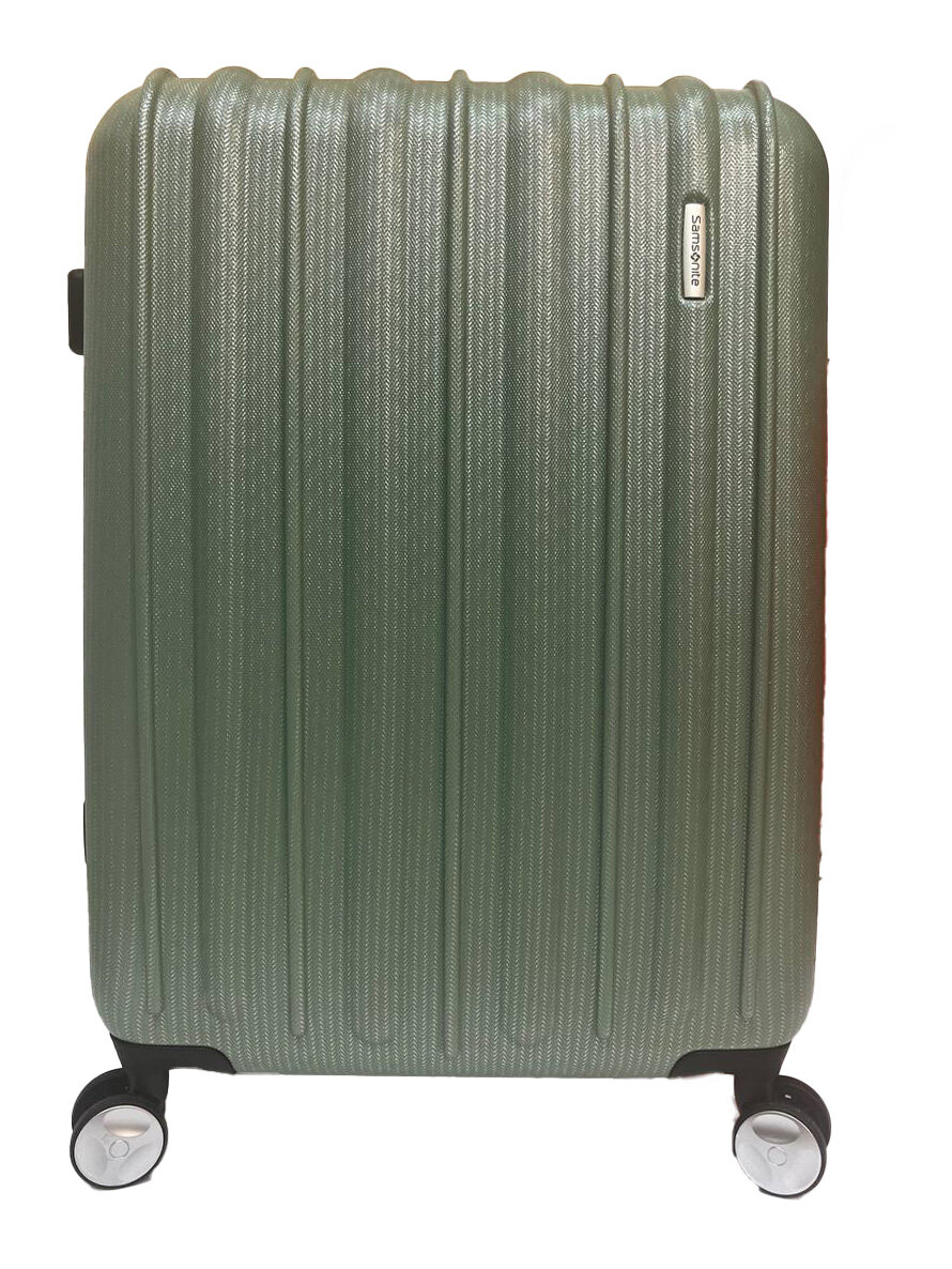 фото Чемодан Samsonite, размер L, зеленый, поликарбонат