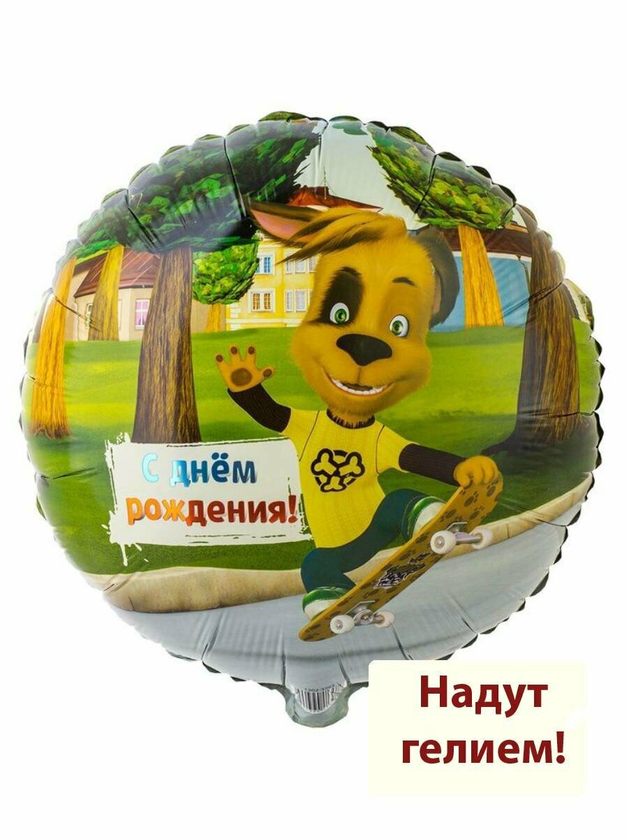 Фольгированный воздушный шар с гелием Барбоскины Дружок1шт