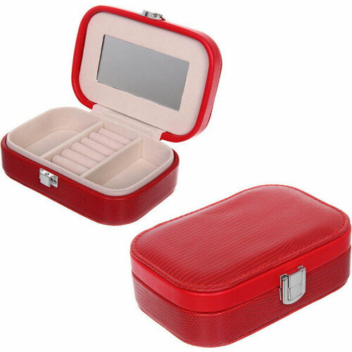 Шкатулка для украшений ДИ марко цвет бордово-красный 151045см коробка 1249₽