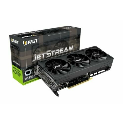 Видеокарта PCI-E Palit GeForce RTX 4060 Ti JetStream NE6406T019T1-1061J 16GB GDDR6 128bit 5nm 231018000MHz 3DPHDMI 5665900₽