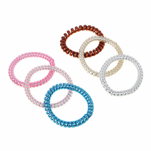 ЮНИLOOK Резинки для волос 2шт d5см полиэстер пластик 2 цвета ACS-63 12 штук 1336₽