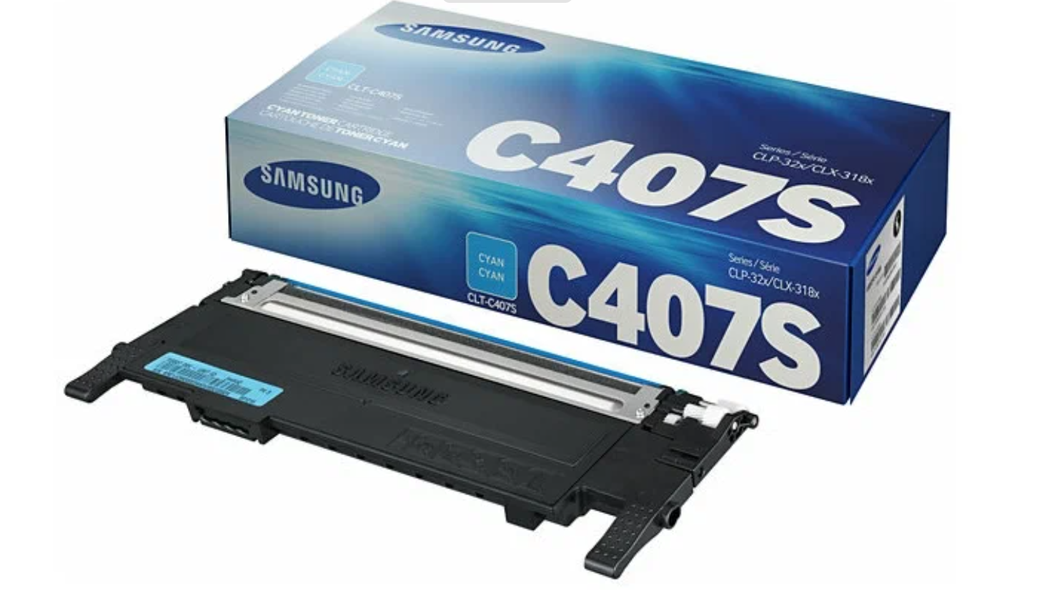 Картридж Samsung CLT-C407S, 1000, голубой Оригинальный