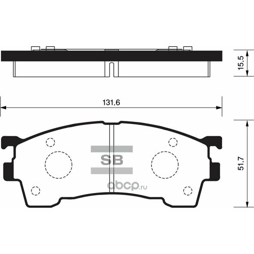 Колодки тормозные дисковые передние, комплект Hi-Q на а/м MAZDA арт. SP2018