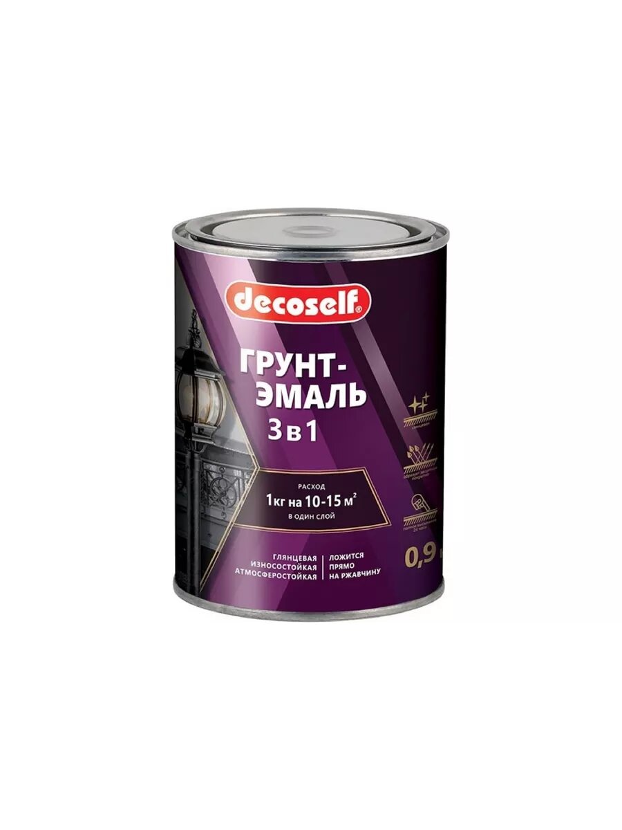 фото Грунт-эмаль по ржавчине PUFAS 3 в 1 шоколадный 1,9кг глянц