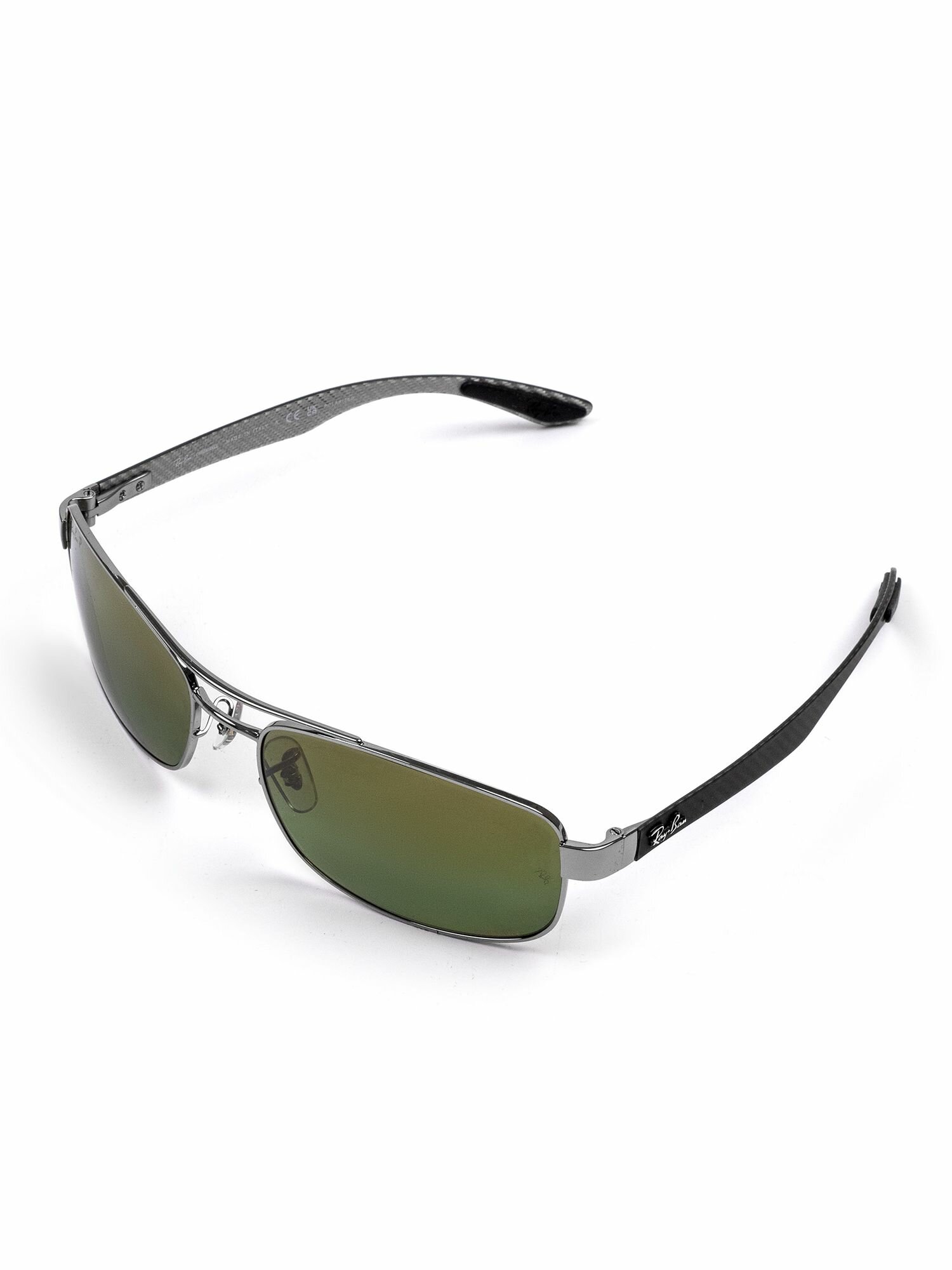 фото Солнцезащитные очки унисекс, прямоугольные RAY-BAN с чехлом, линзы зеленые RB8318-004/6O/62-18