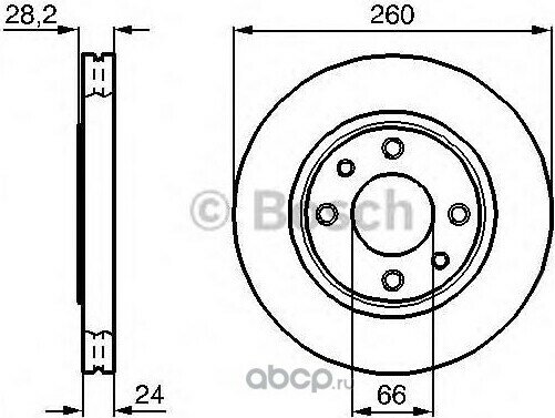 Тормозной диск Bosch - фото №3