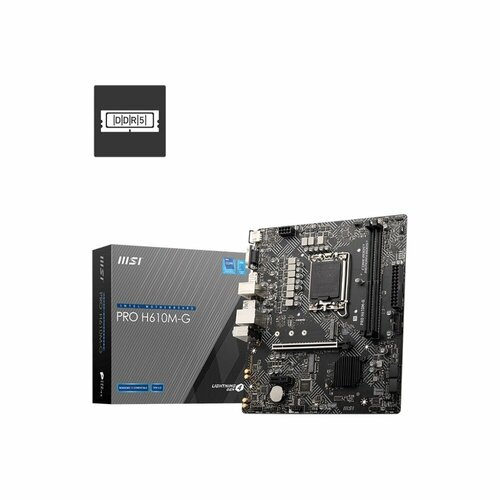 Материнская плата MSI PRO PRO H610M-G LGA1700H6102xDDR5mATXVGA HDMI DP PRO H610M-G 11550₽