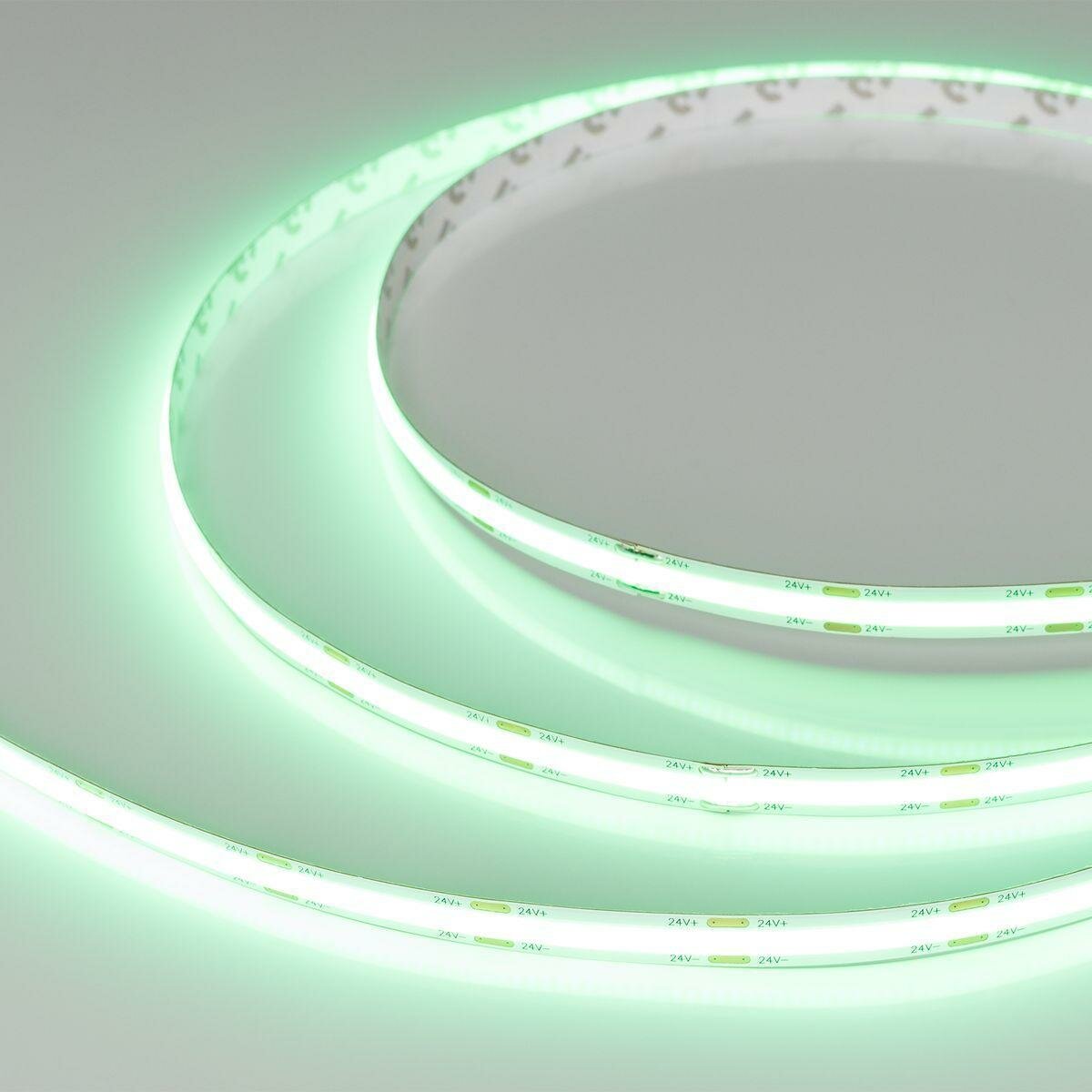 Arlight Светодиодная лента Arlight 11,5W/m 544Led/m CSP зеленый 5M COB-X544-8mm 24V Green 032174(2)