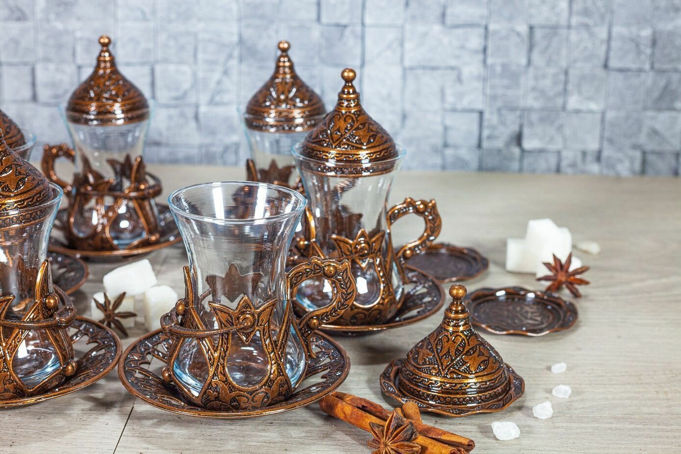 Набор армуд на 6 персон бронза — фото 1