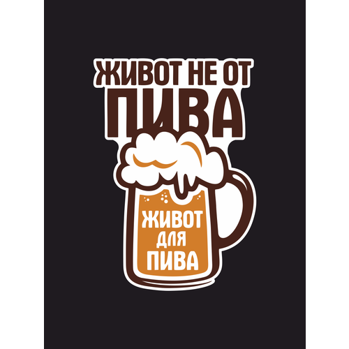 Наклейка на авто Живот не от пива а для пива 20x14 см.