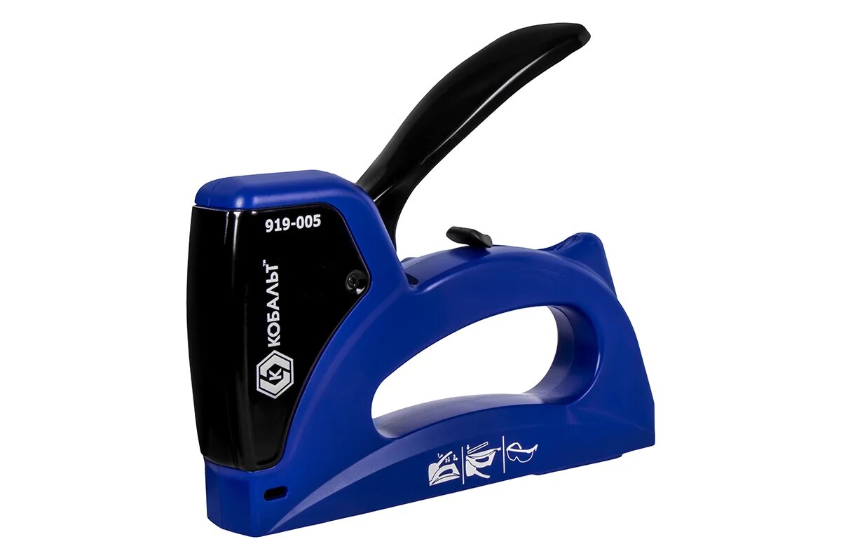 Кобальт Степлер механический скобы 6-14 мм, тип 53, корпус из АВС-пластика, мет. крышка, регулятор удара, индикатор перезарядки 919-005