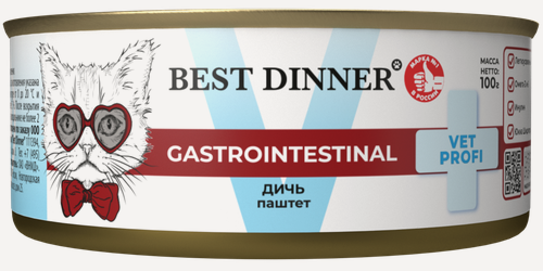 Изображение товара Best Dinner Exclusive консервы для кошек при проблемах пищеварения паштет с дичью - 100 г х 12 шт