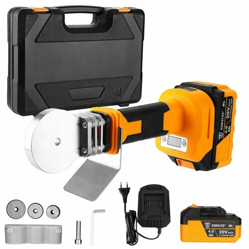 Аппарат для сварки пластиковых труб аккумуляторный в кейсе DEKO R-DKCPW20V 20В 240Ач ЗУ кейс 083-3002 9999₽