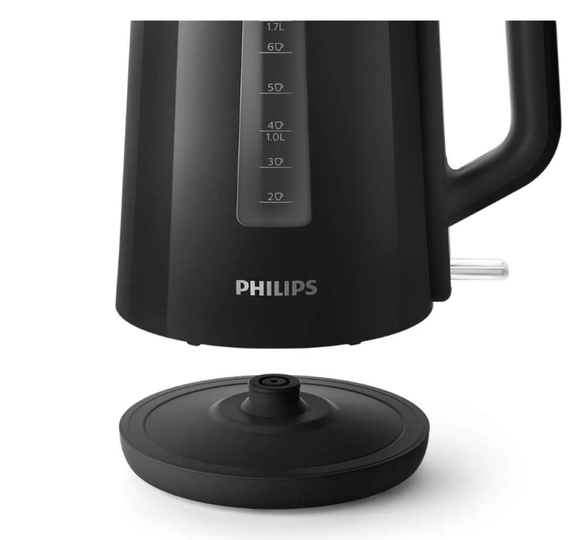 Электрочайник Philips HD9318/20, черный, стильный, быстрый, безопасный — фото 1