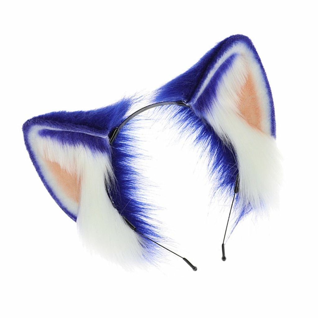 (1шт) Синяя повязка на ухо Sonic Hedgehog-Синий