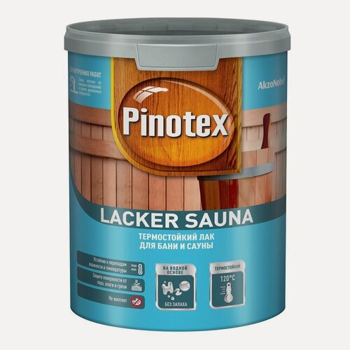 Изображение товара Лак термостойкий для бань и саун Pinotex Lacker Sauna, полуматовый (1л)