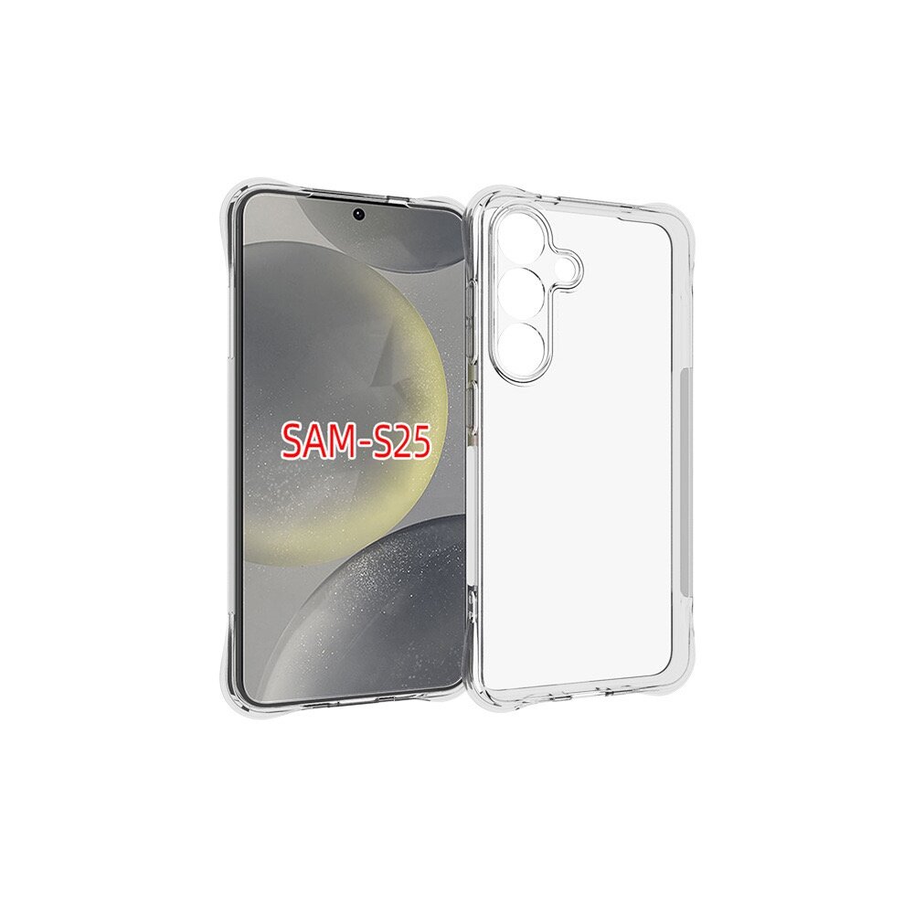 Противоударный прозрачный чехол с защитой камеры для Samsung Galaxy S25 (Самсунг Галакси С25)