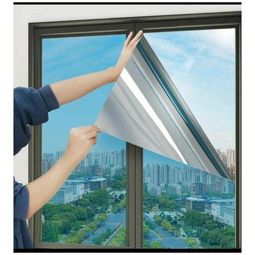 Пленка солнцезащитная светоотражающая для окон 0,6х3м, 4Walls, 1 штука