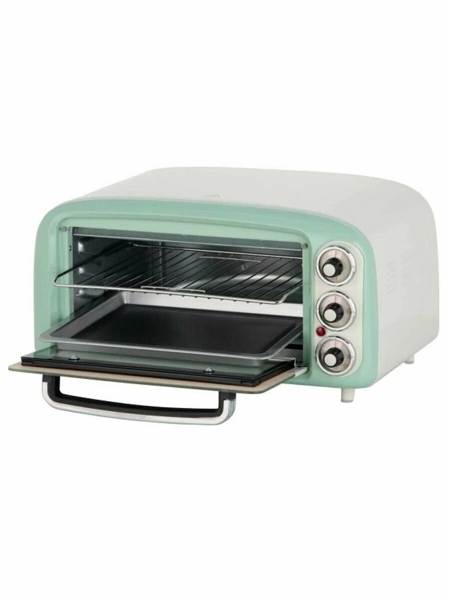 Духовка электрическая настольная Ariete Vintage, зеленый, 1380 Вт, объем 18 л (00C097904AR0) — фото 1
