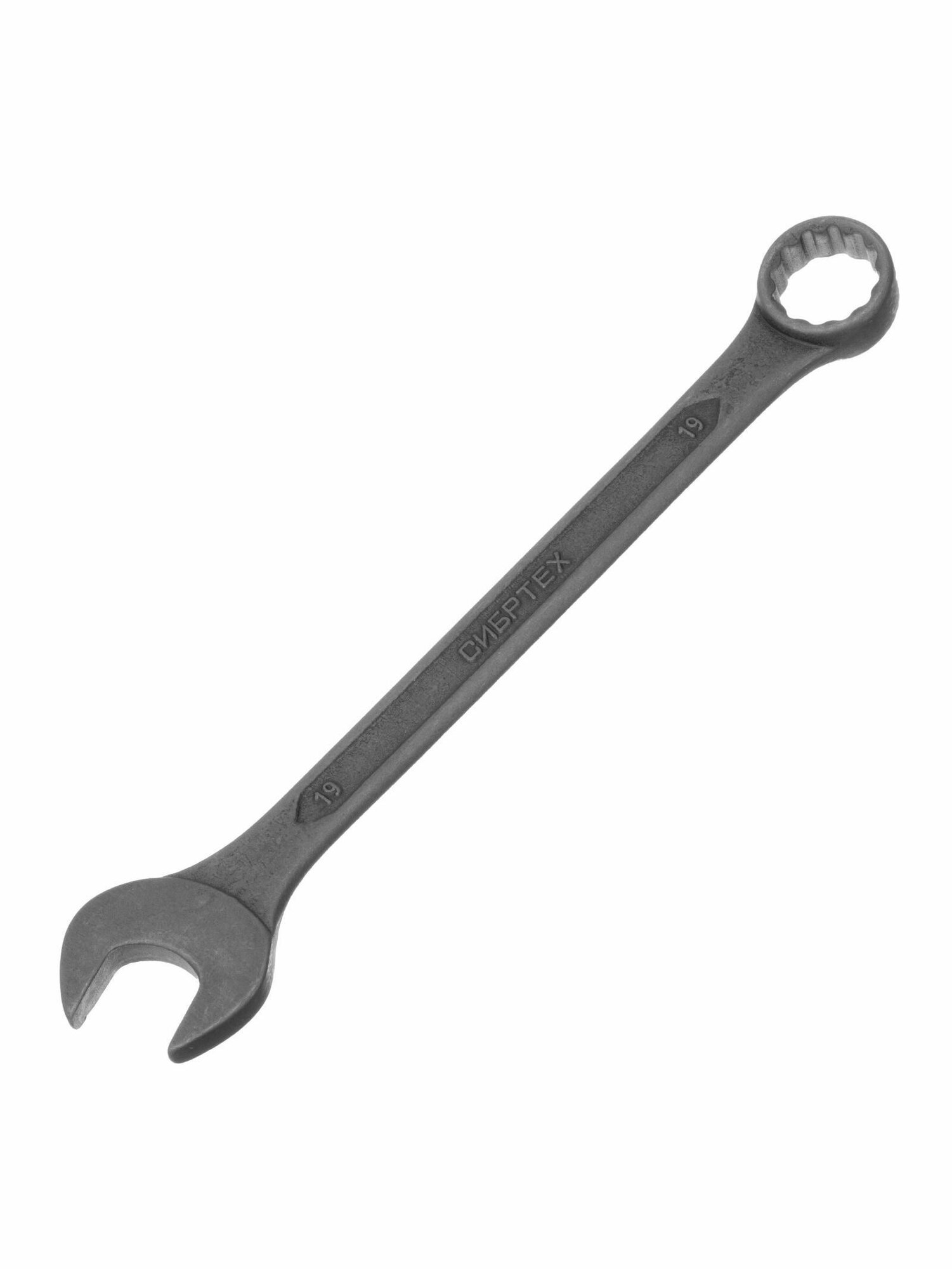 Ключ комбинированный, 19 мм, CrV, фосфатированный, ГОСТ 16983 Сибртех 14912