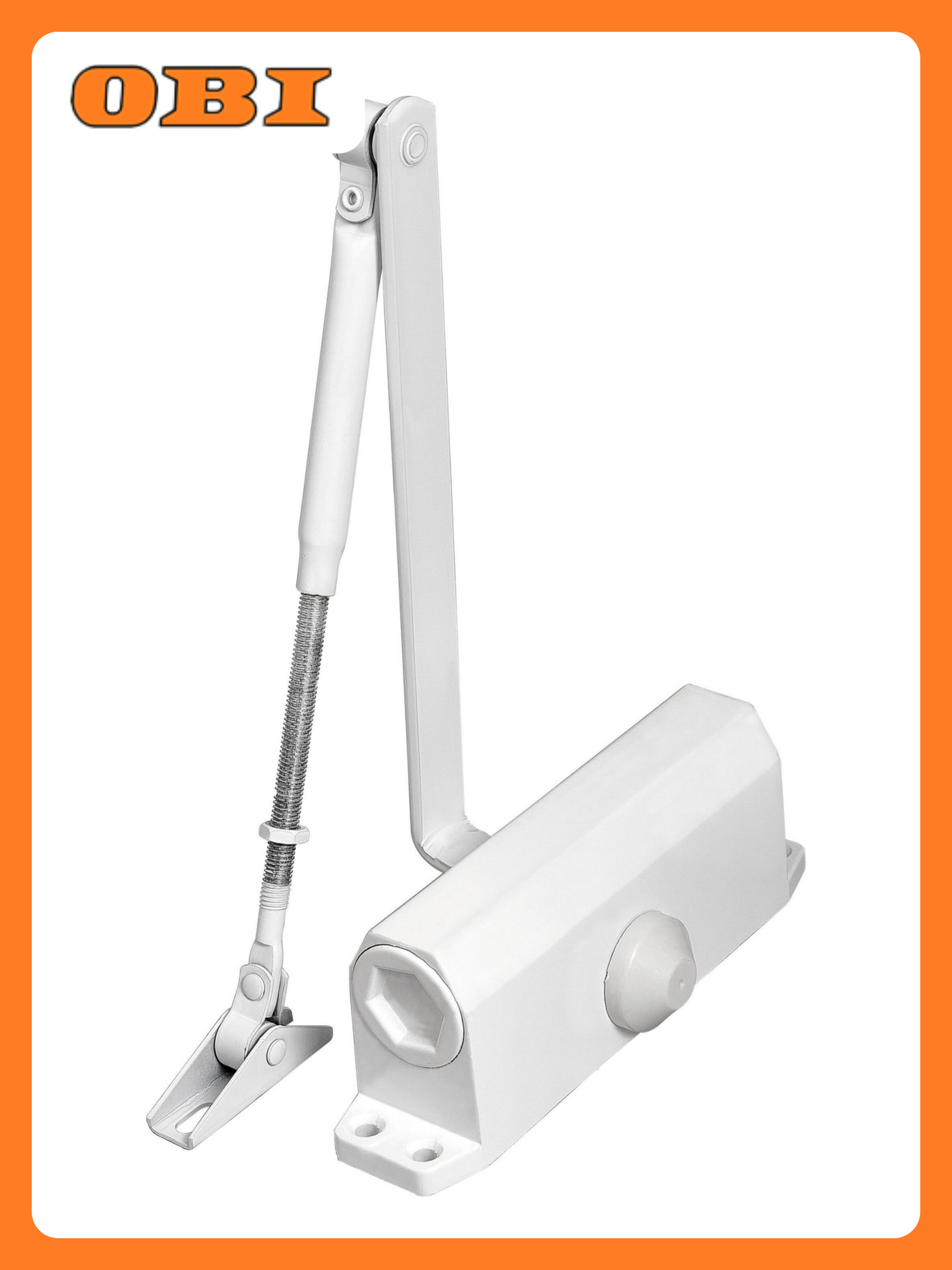 Доводчик Punto SD-2030 алюминий белый для дверей 40-55 кг