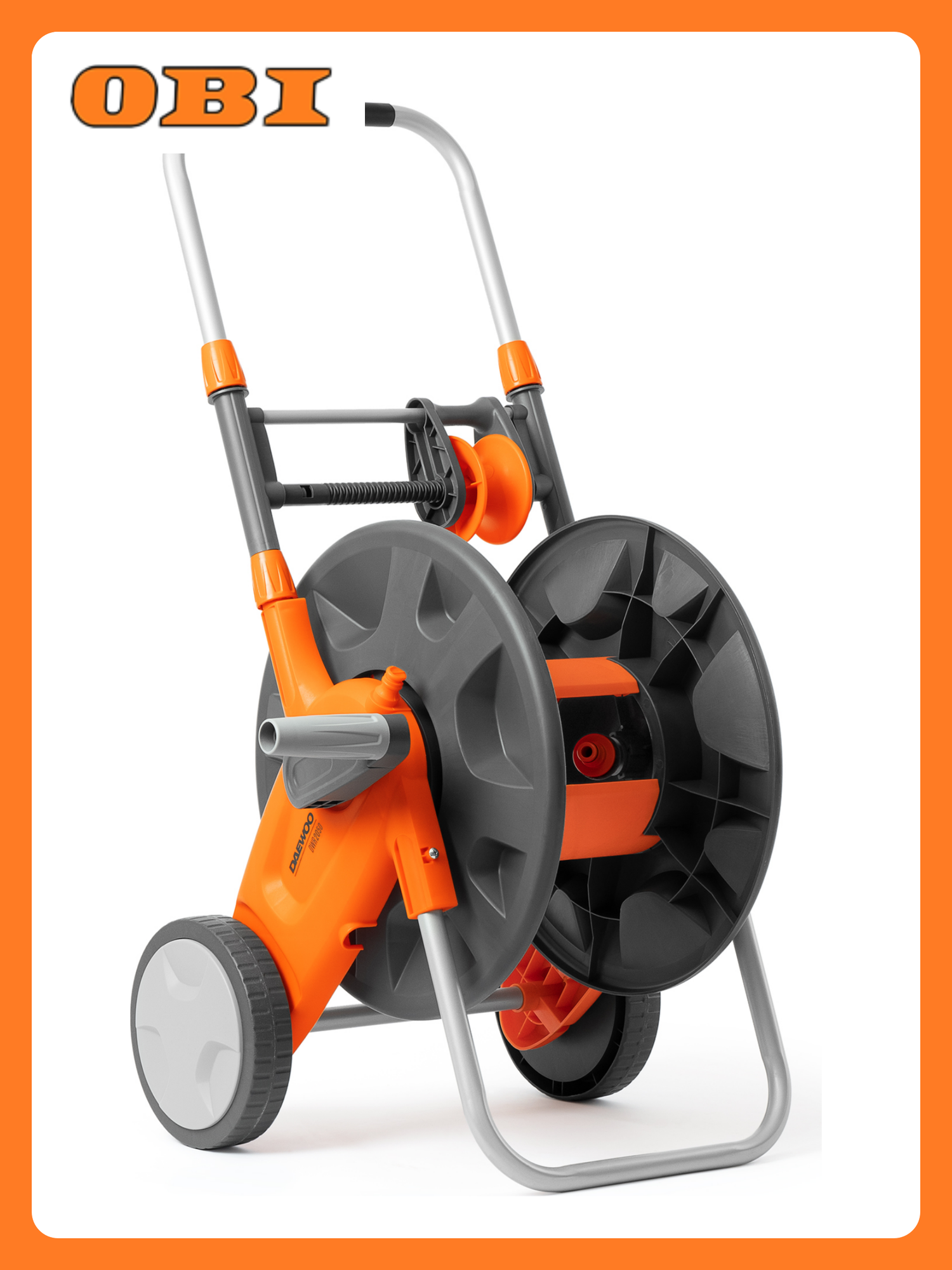 Тележка для шланга DAEWOO DWR 2050 ручная намотка 50 м диаметр 1/2