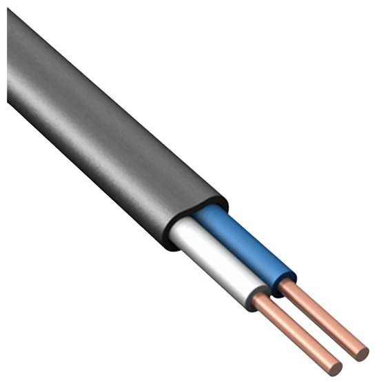 Кабель силовой ВВГ-Пнг(А)-LS 2х1.5 кв. мм Конкорд ГОСТ черный 100 м