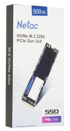 SSD накопитель NETAC N950E Pro 500ГБ, M.2 2280, PCIe 3.0 x4, NVMe, M.2 - фото №1