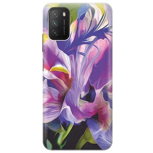 фото Ультратонкий силиконовый чехол-накладка для xiaomi redmi 9t / poco m3 с принтом "цветочная абстракция" gosso