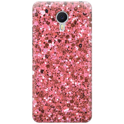 фото Силиконовый чехол на meizu m3 note / мейзу м3 ноут с эффектом блеска "розовые пайетки gosso