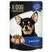 X-DOG влажный консервированный корм для собак, 85г курица и белая рыба в соусе, 1 шт.