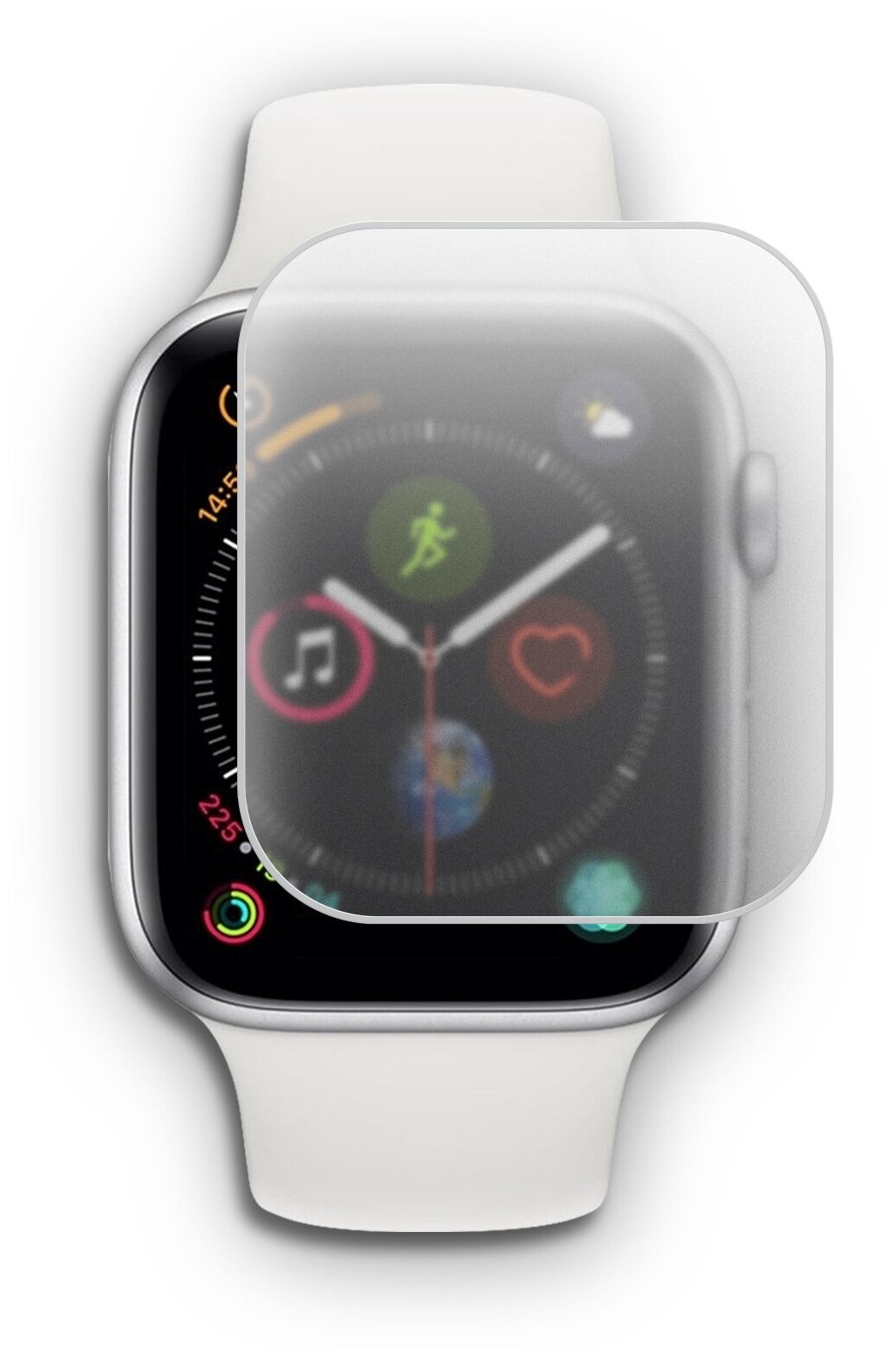 Гидрогелевая защитная пленка на Apple Watch 4/ 5/ 6 (40 mm) / Эпл Вотч 4/5/6 / 40 мм матовая на смарт часы комплект 2 шт. Brozo