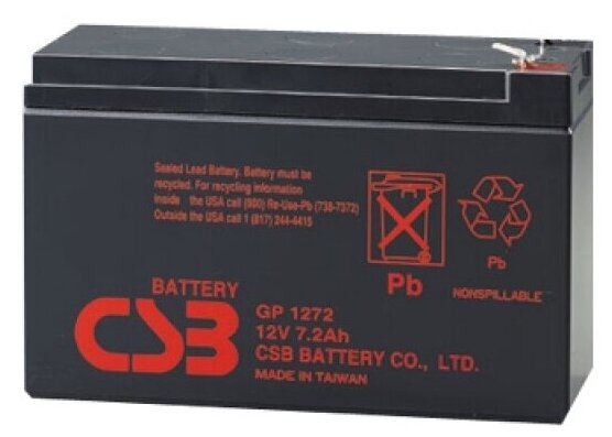 Батарея для ИБП CSB GP1272F2 28W 12В 7.2Ач