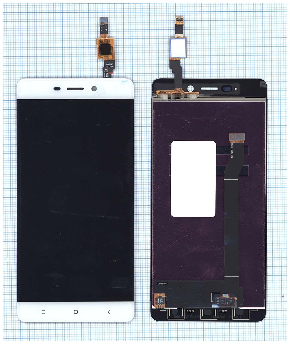 Дисплей (экран) в сборе с тачскрином для Xiaomi Redmi 4 белый