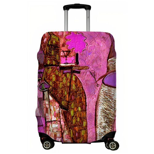 фото Чехол для чемодана "фиолетовые элементы" размер l lejoy