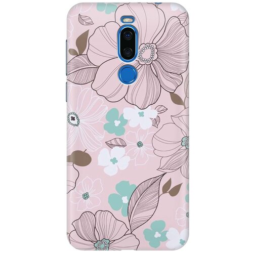 фото Re:paчехол - накладка artcolor для meizu x8 с принтом "розовые цветы"