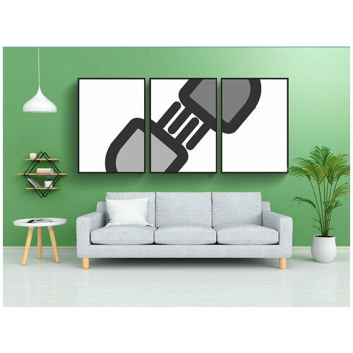 фото Набор модулных постеров для интерьера "связь, пробки, соединять" 60x90 см. в тубусе, без рамки lotsprints