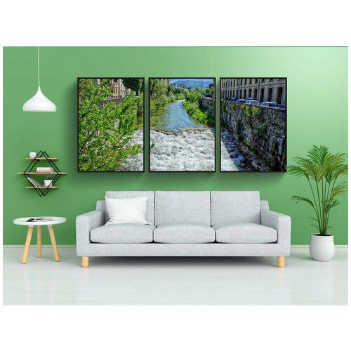 фото Набор модулных постеров для интерьера "шамбери, франция, город" 60x90 см. в тубусе, без рамки lotsprints