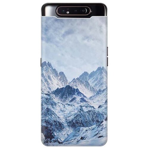 фото Ультратонкий силиконовый чехол-накладка для samsung galaxy a80 с принтом "снежные горы" gosso