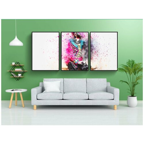 фото Набор модулных постеров для интерьера "маска, карнавал, эмоция" 60x90 см. в тубусе, без рамки lotsprints