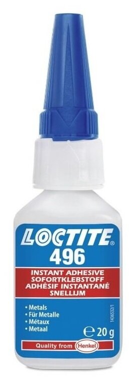 Loctite 496 20гр (для металлов, резины и пластмасс)