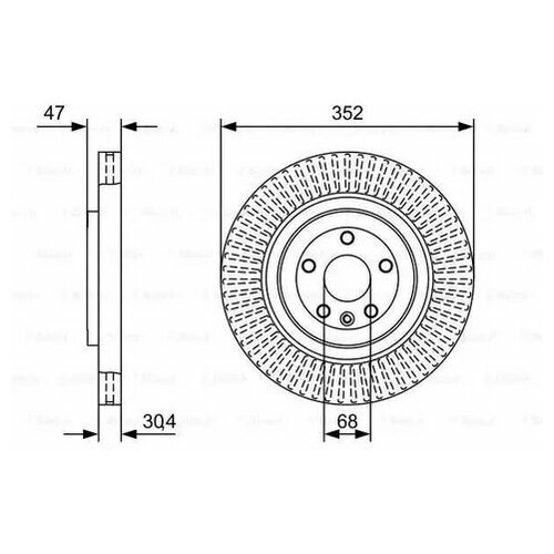 Тормозной диск передний Bosch 0986479W53