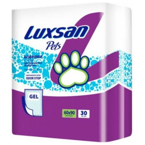 Luxsan Пеленки для животных 60*90см, 30 шт. (гелевый абсорбент) 1.39 кг luxsan luxsan пеленки для животных 10 шт гелевый абсорбент 670 г