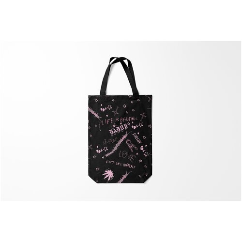 фото Сумка-шоппер / 31х42 см / rap / lil peep life is beautiful burnettie