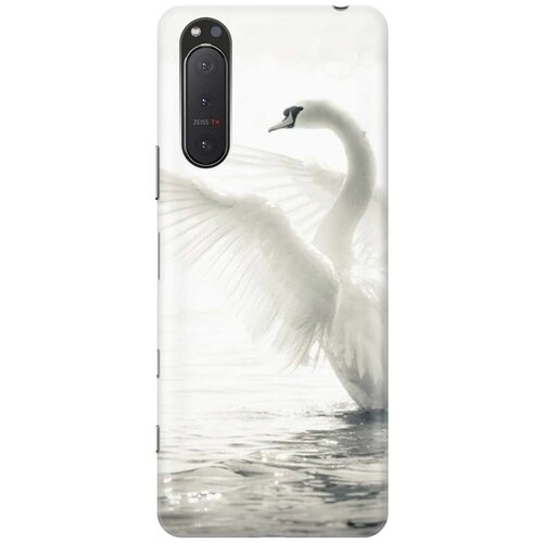 фото Силиконовый чехол на sony xperia 5 ii / сони иксперия 5 2 с принтом "лебедь" gosso