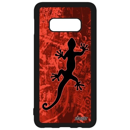 фото Красивый чехол на смартфон // galaxy s10e // "саламандра" тритон salamander, utaupia, бордовый