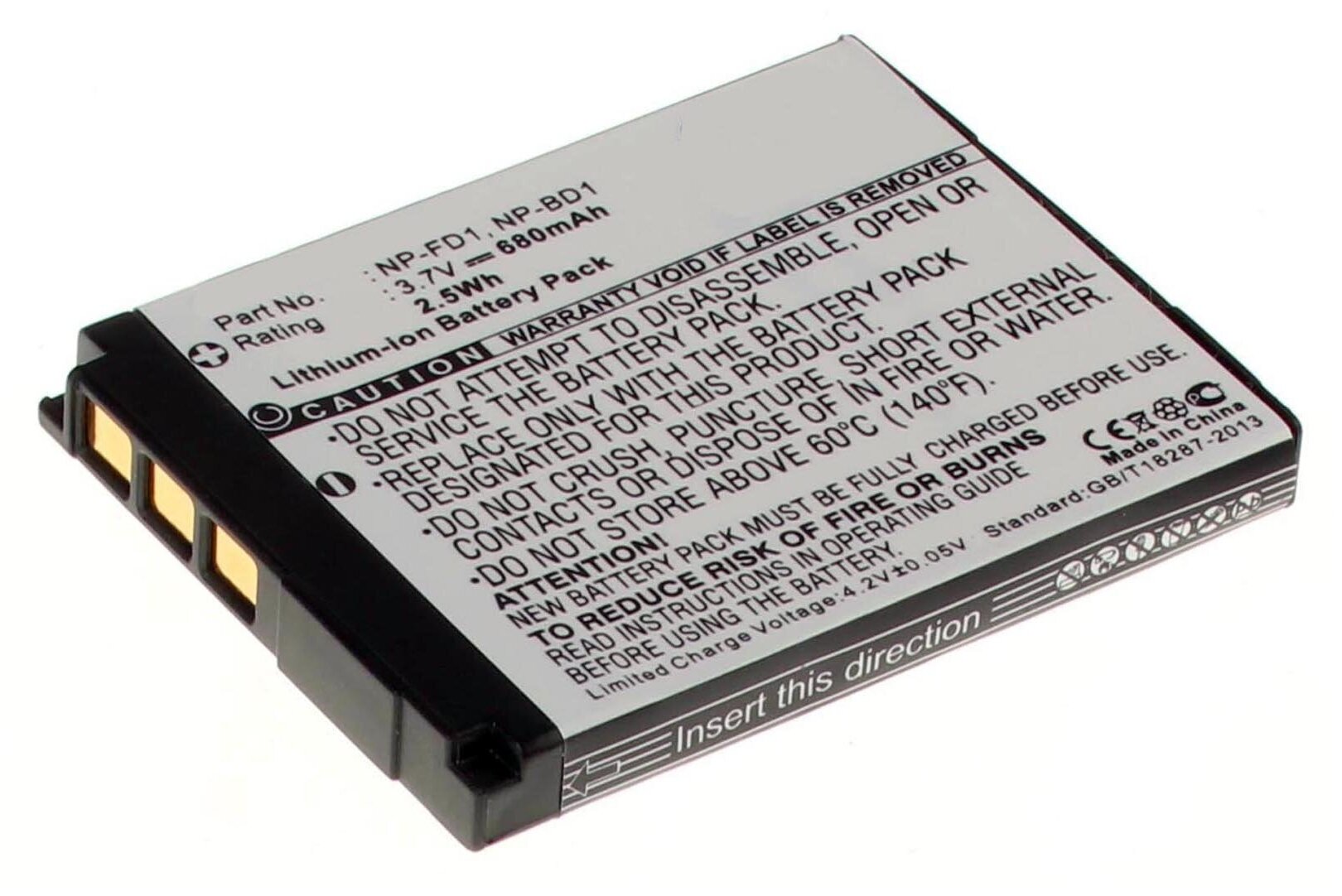 Аккумуляторная батарея iBatt 680mAh для Sony Cyber-Shot DSC-T500, Cyber-shot DSC-TX1/L